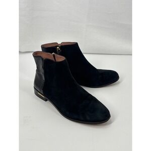 Louise et Cie Tallie Booties Womens 7.5 Black Suede Leather Ankle Boots